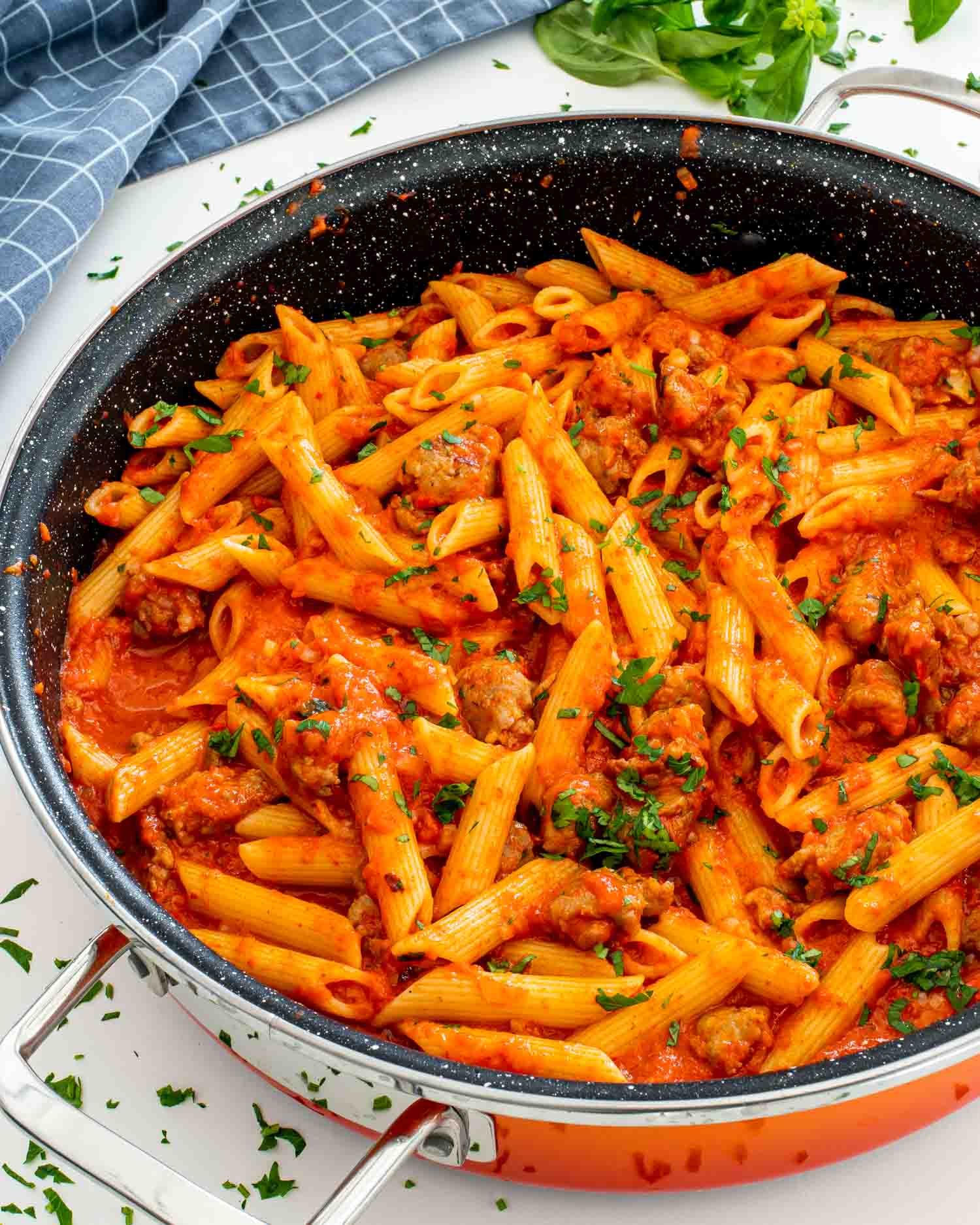 Sausage and Roasted Red Pepper Pasta