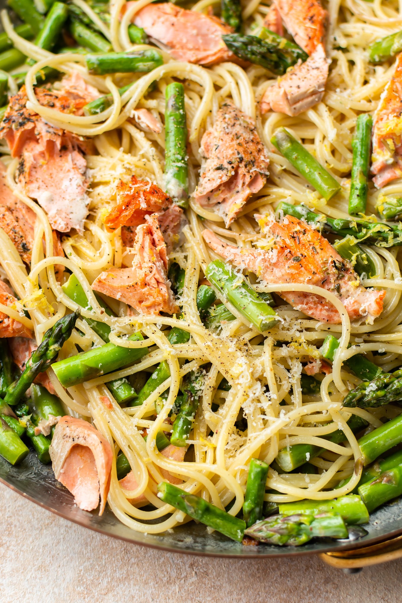 Salmon Pasta With Asparagus