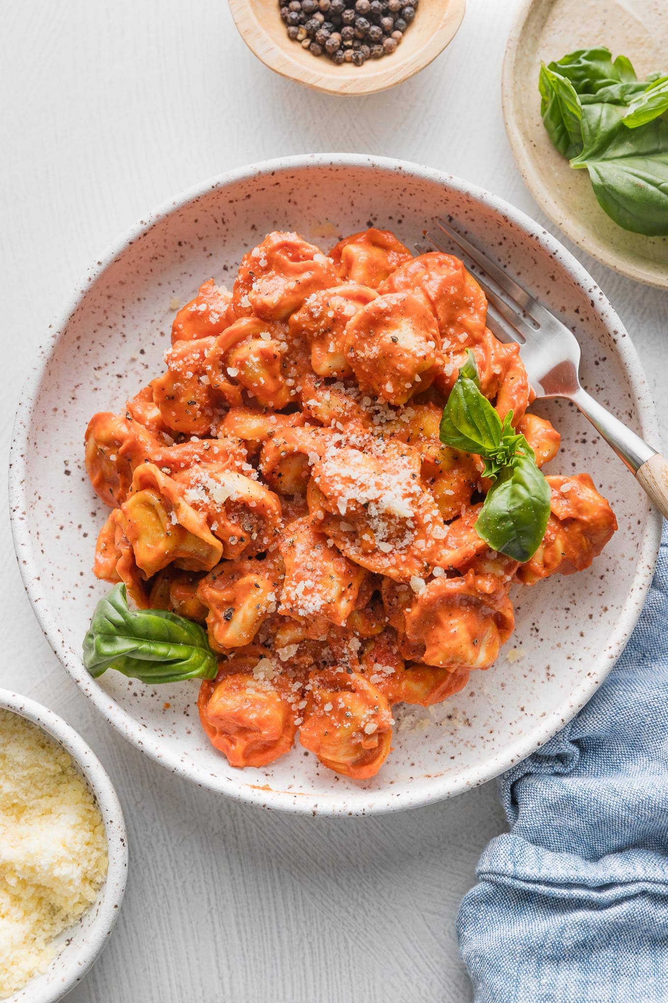Tortellini in Tomato Cream Sauce