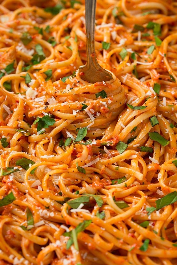 Roasted Red Pepper Chicken Pasta
