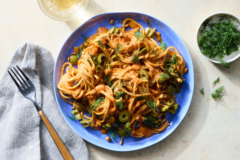 Harissa Salmon Pasta