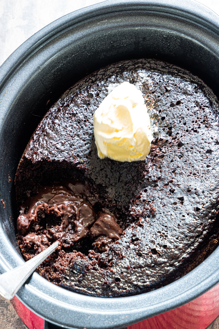Slow Cooker Chocolate Lava Cake