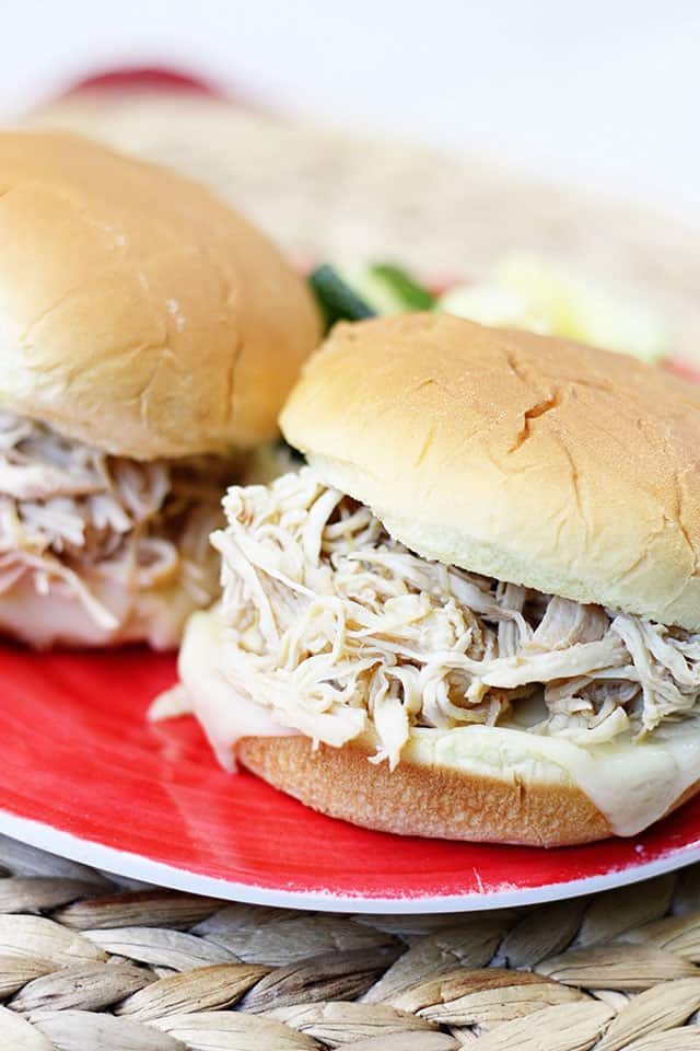 Shredded Chicken Sandwiches