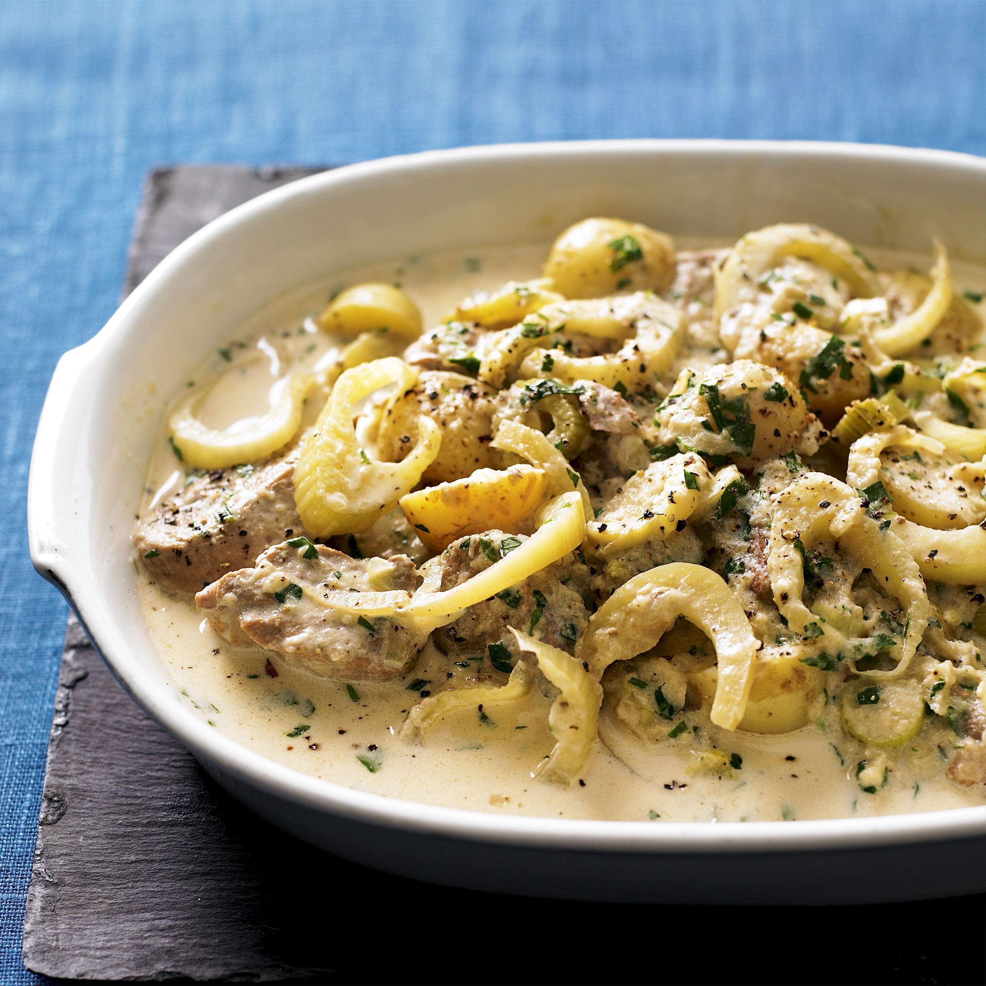 Creamy Pork and Apple Pasta