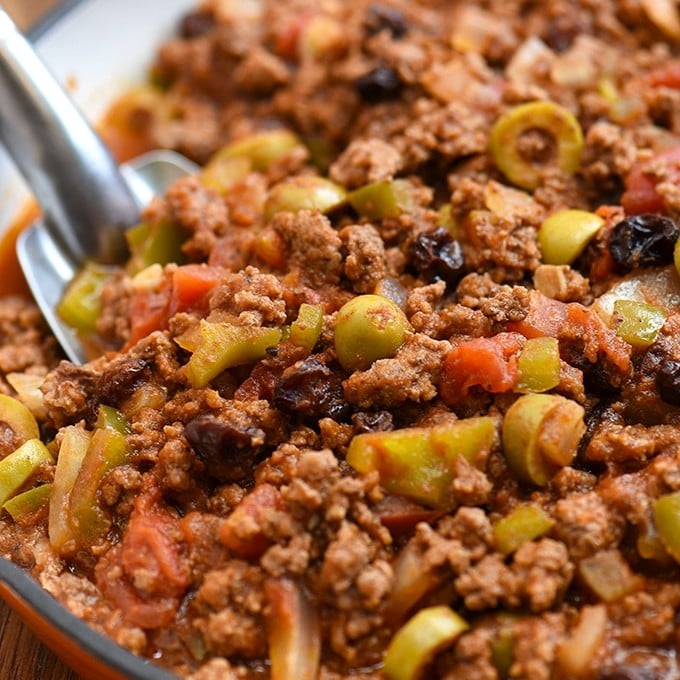 Beef Picadillo with Olives and Raisins