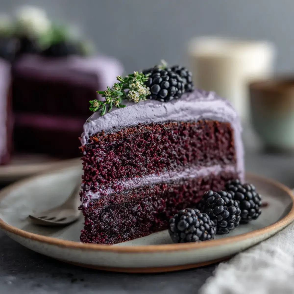 Blackberry Velvet Cake