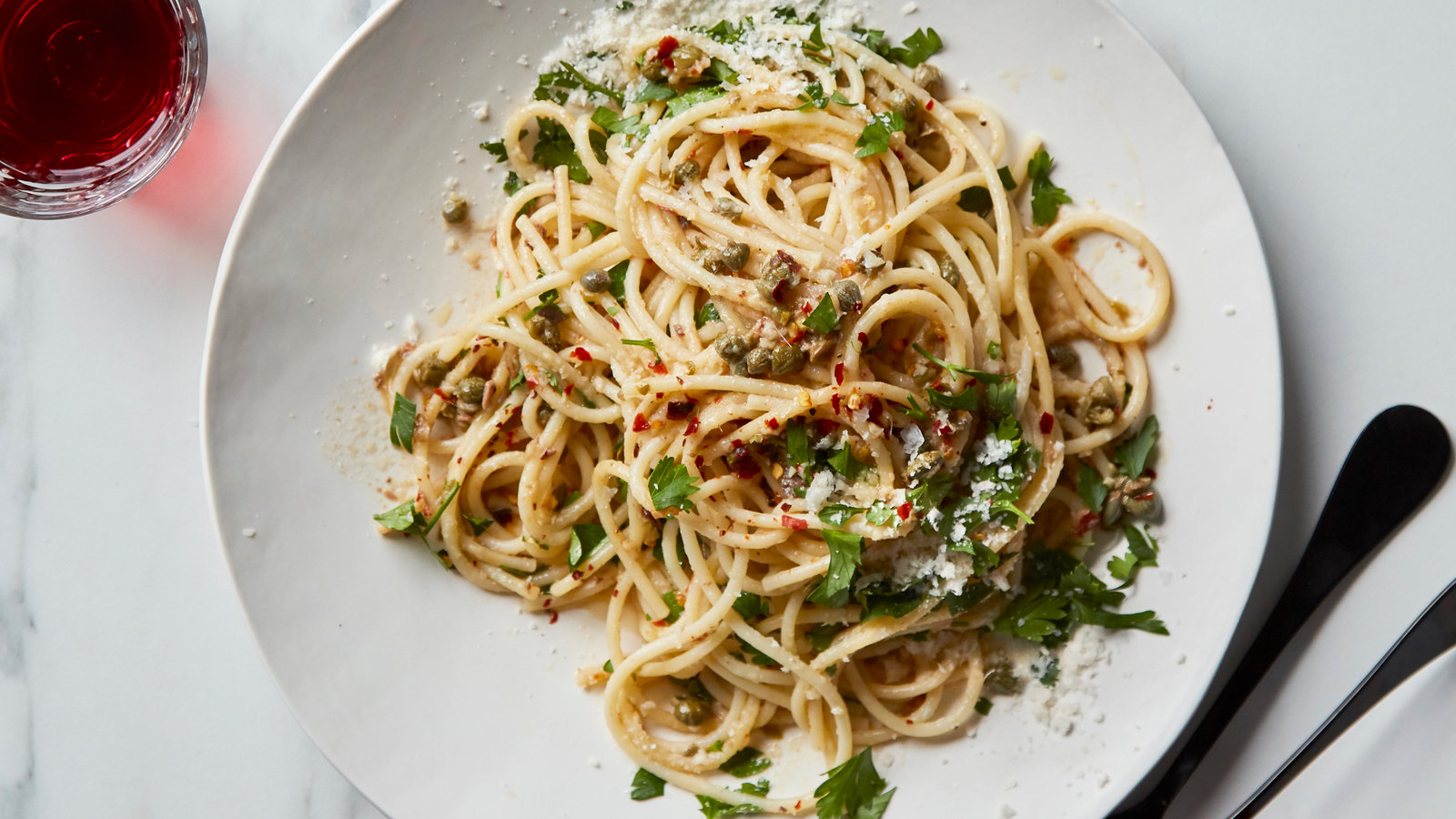Anchovy Garlic Spaghetti