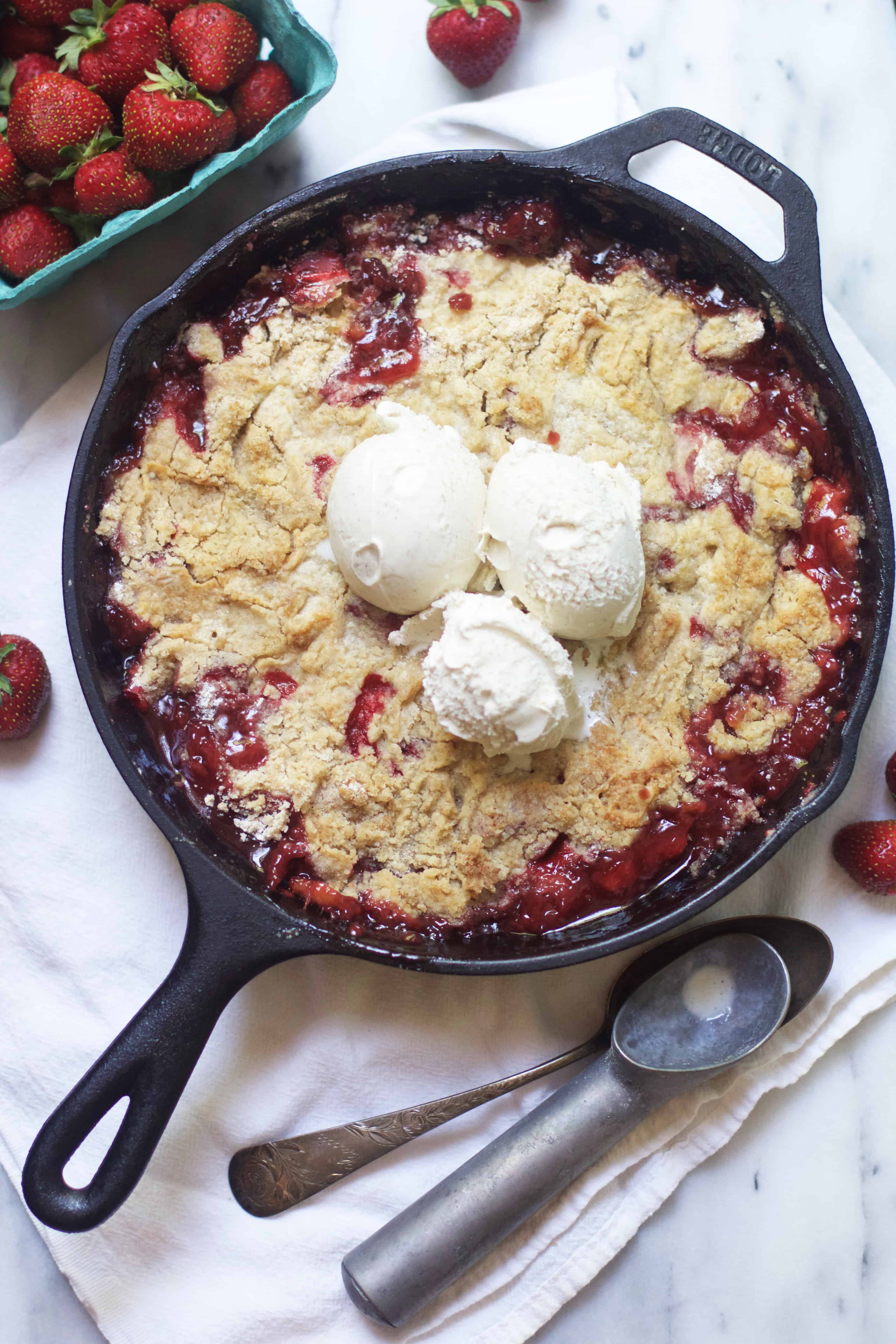Rhubarb Strawberry Dump Cake