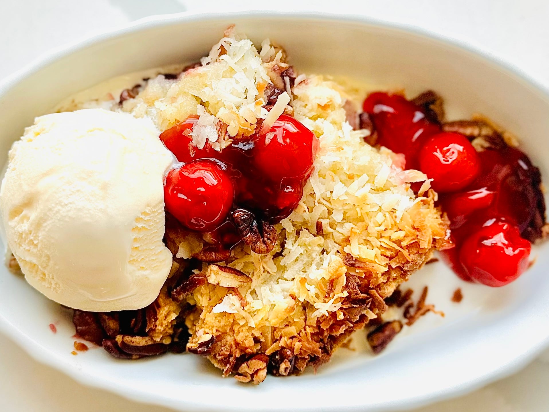 Cherry Coconut Dump Cake
