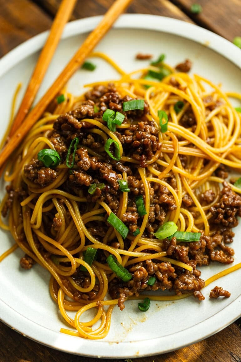 Asian Ground Beef Noodles