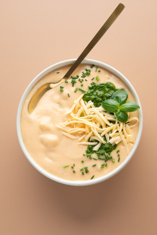 Creamy Pesto Potato Soup