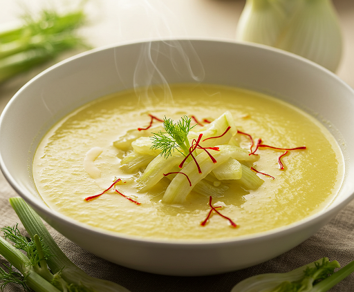 Creamy Fennel Saffron Bisque