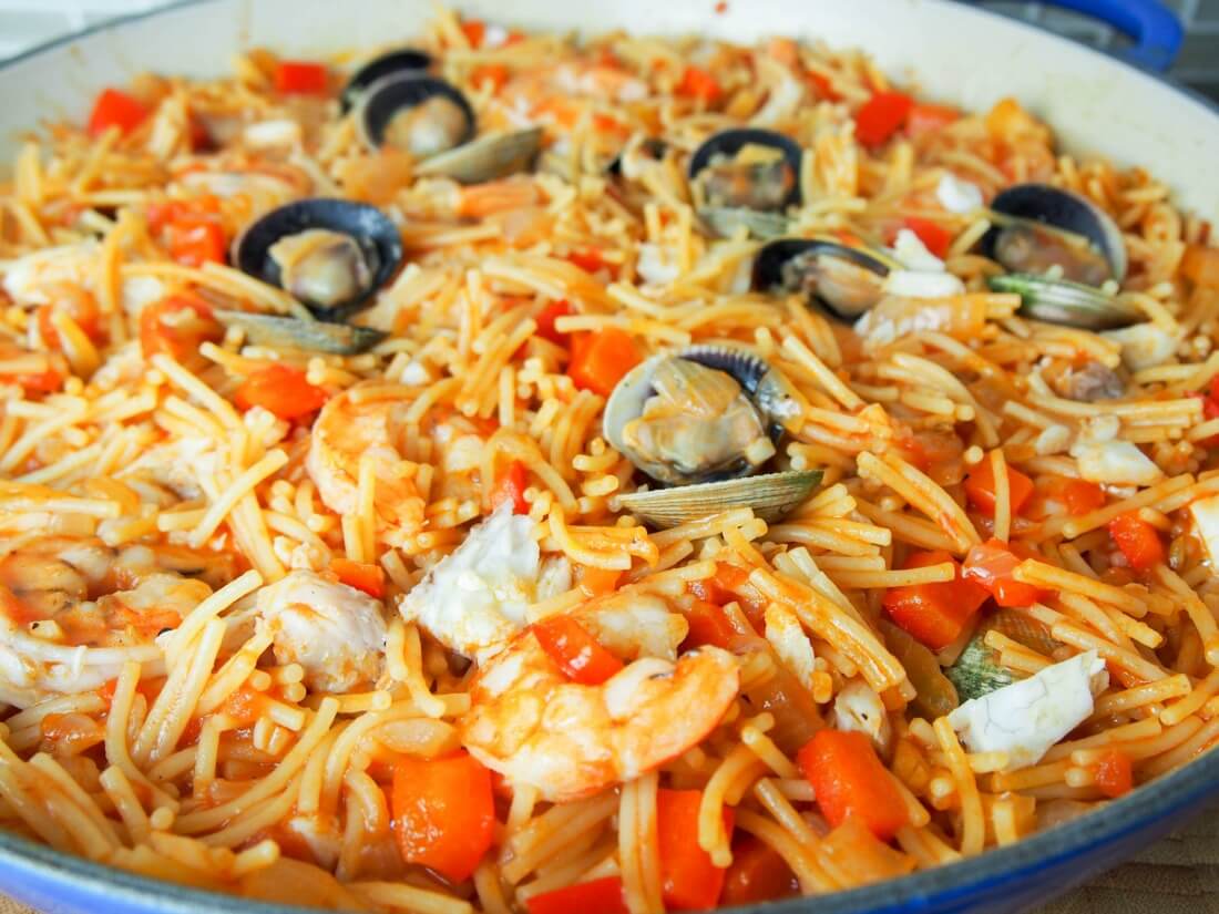 Mixed Seafood Paella Pasta