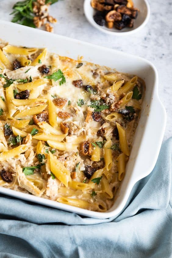 Walnut Crusted Chicken Penne