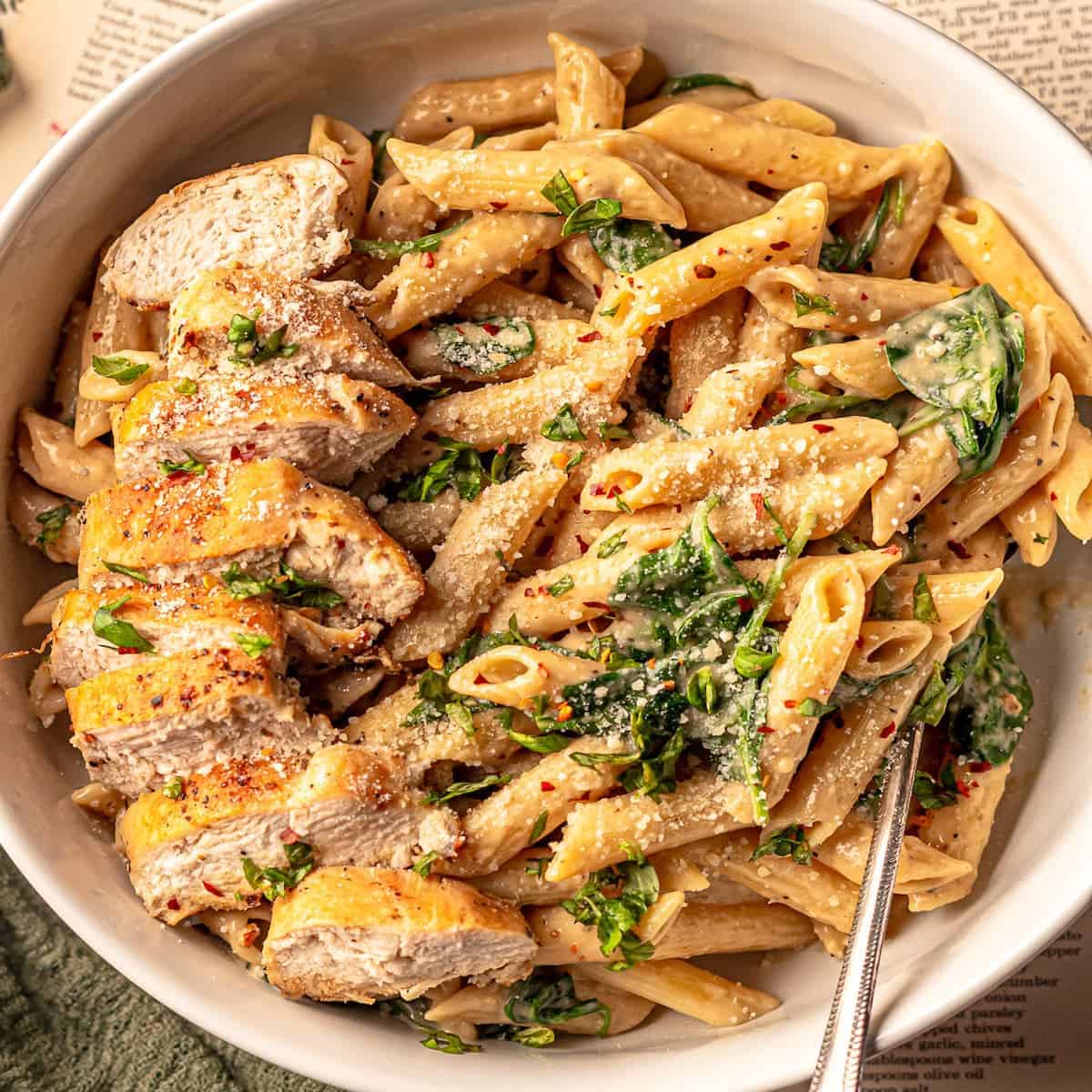 Creamy Garlic Parmesan Chicken Pasta