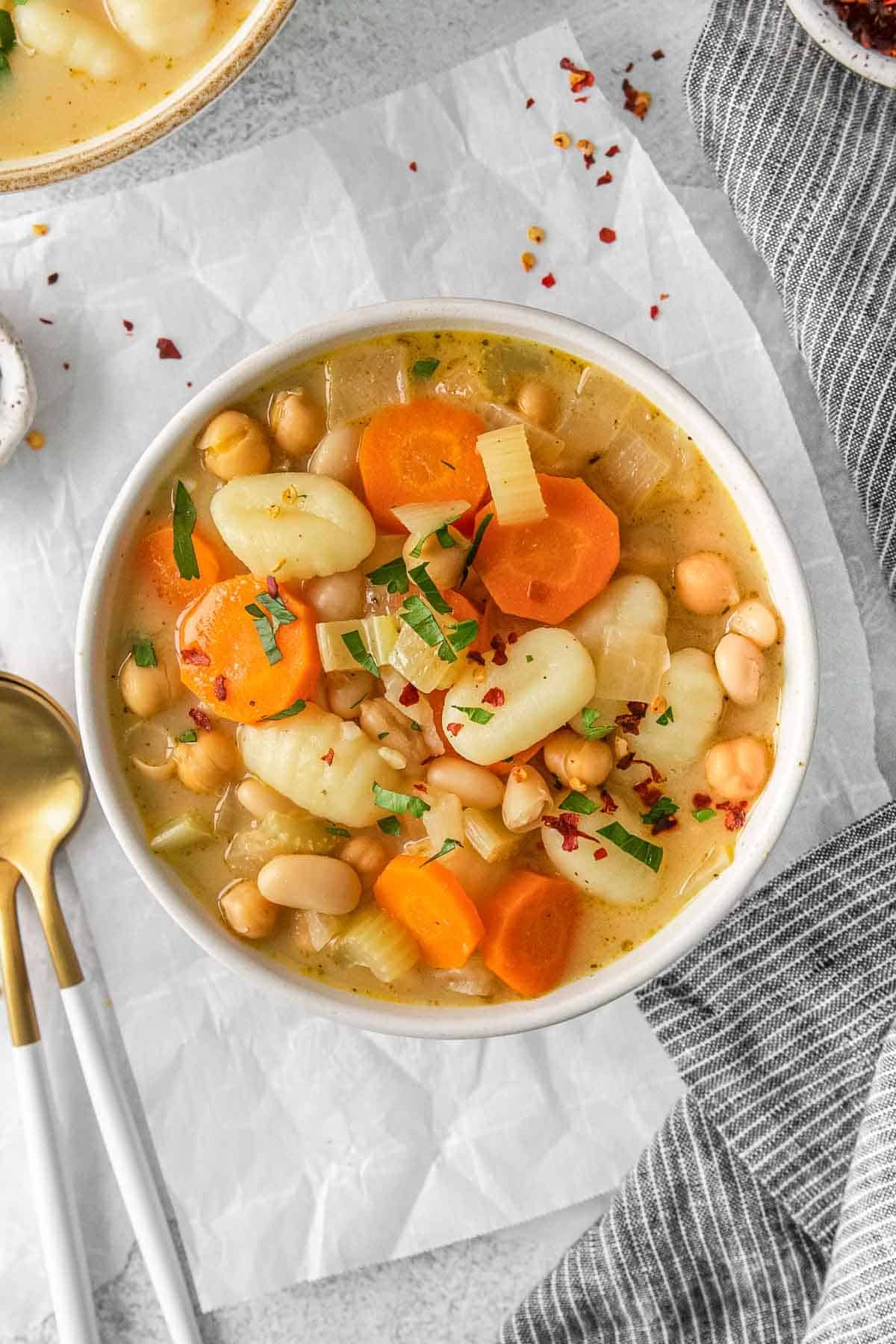 Carrot Ginger Gnocchi Soup