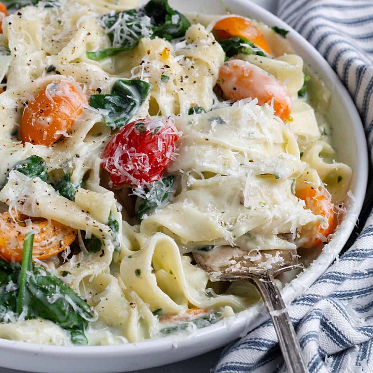 Spinach Goat Cheese Pasta