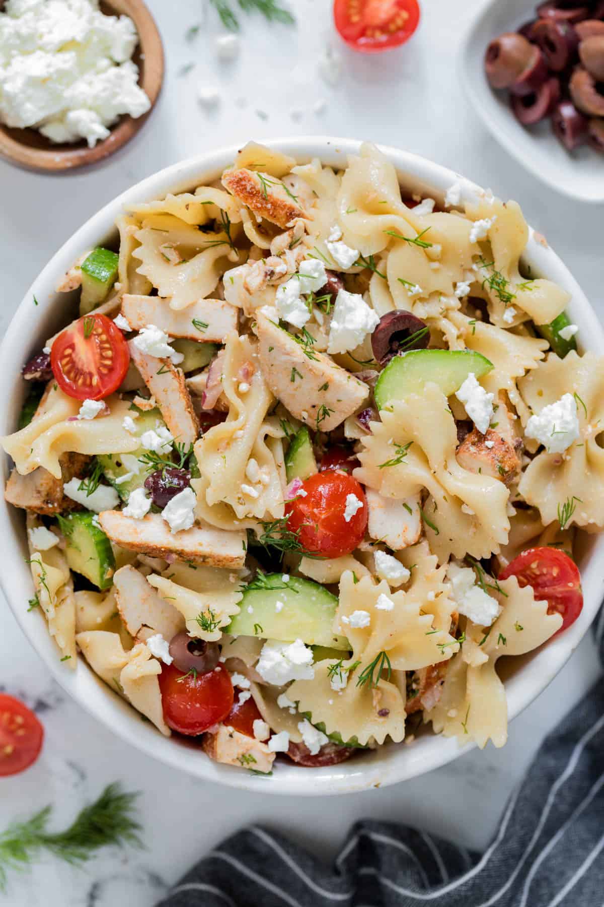 Greek Salad Chicken Pasta