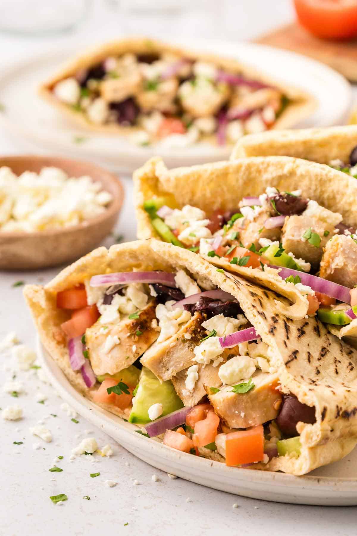 Greek Chicken Pita Pocket