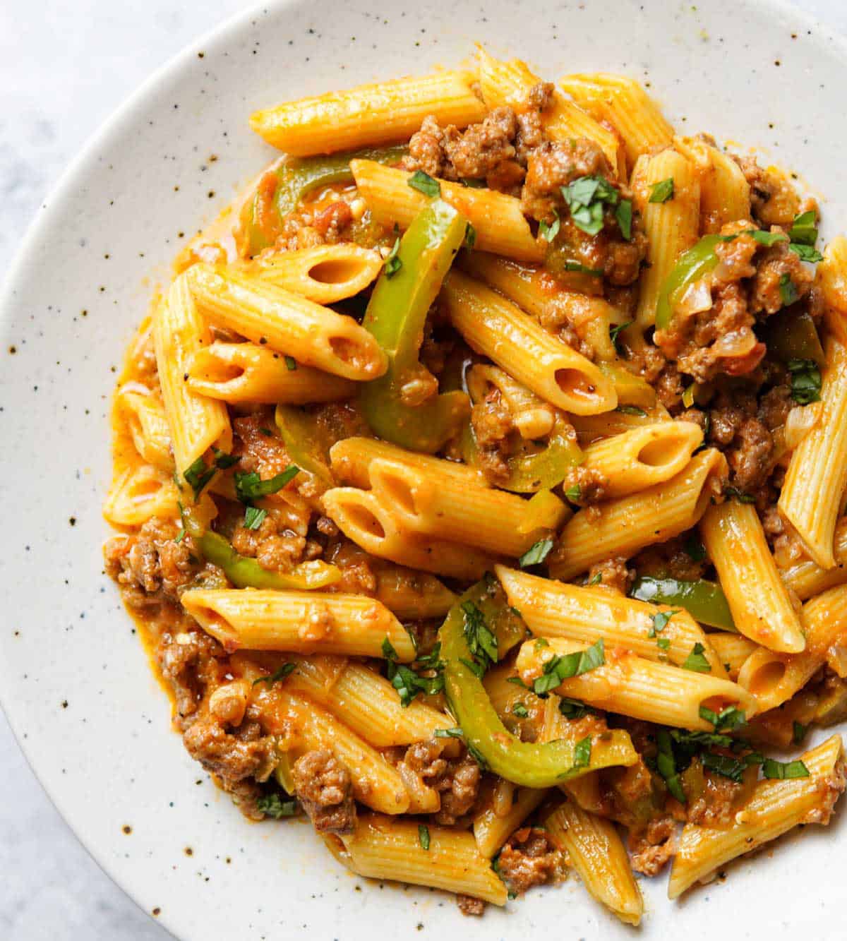 Beef and Bell Pepper Stir-Fry Pasta
