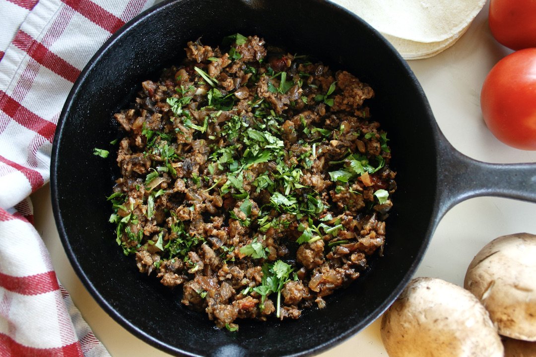 Mushroom Beef Tacos