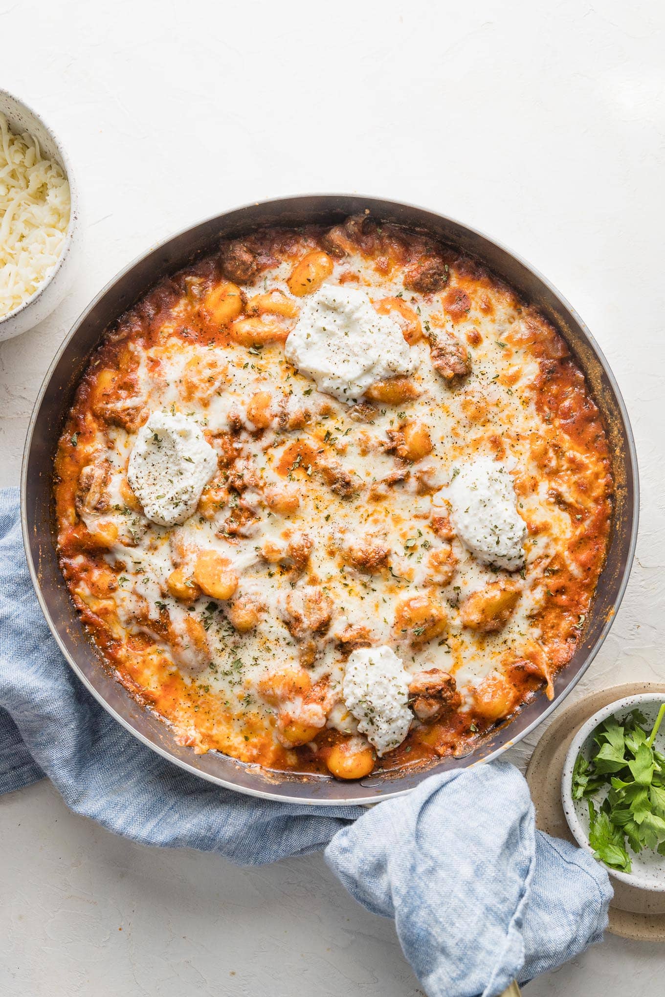 Cheesy Beef Gnocchi Bake