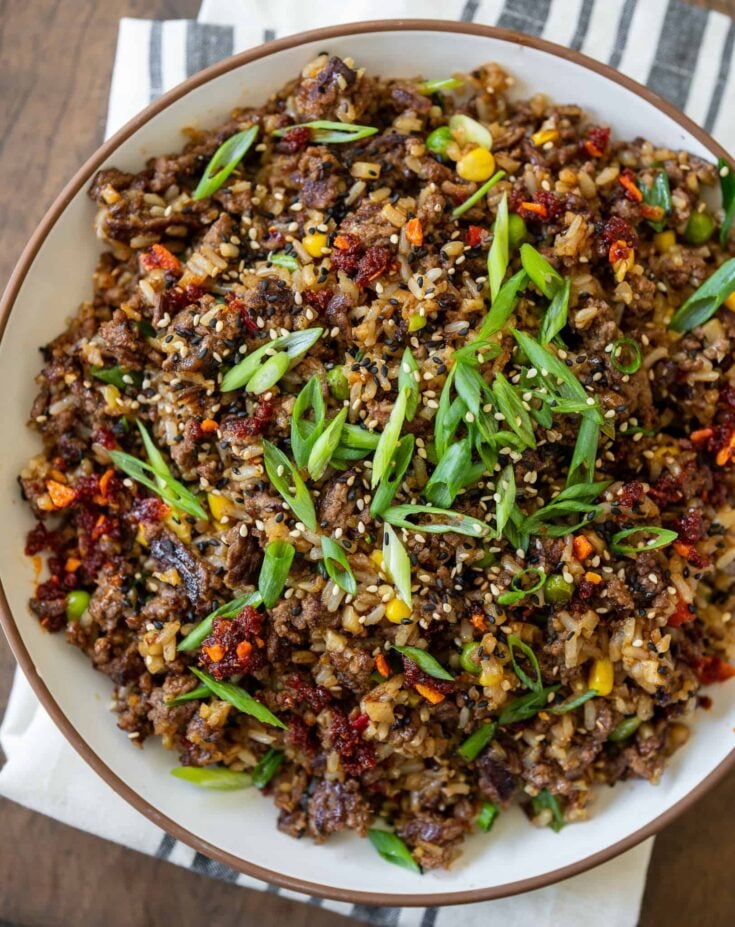Ground Beef Cauliflower Rice Stir-Fry