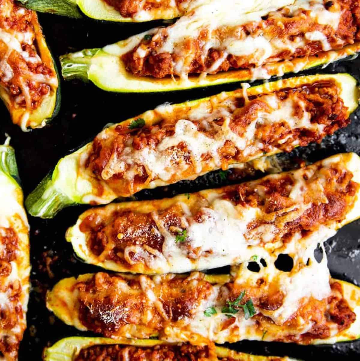 Zucchini Boat Beef Boats