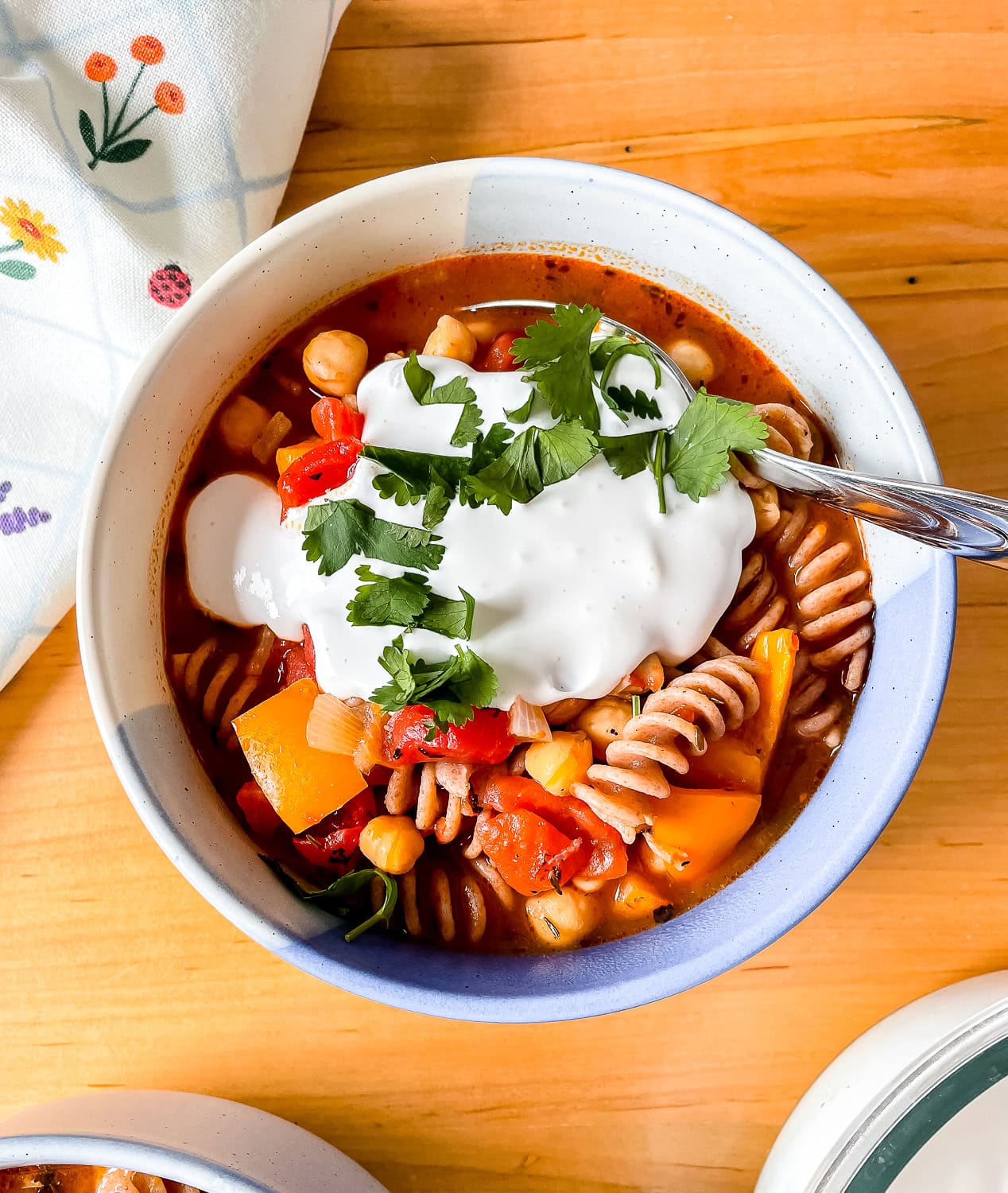 Harissa Chickpea Pasta
