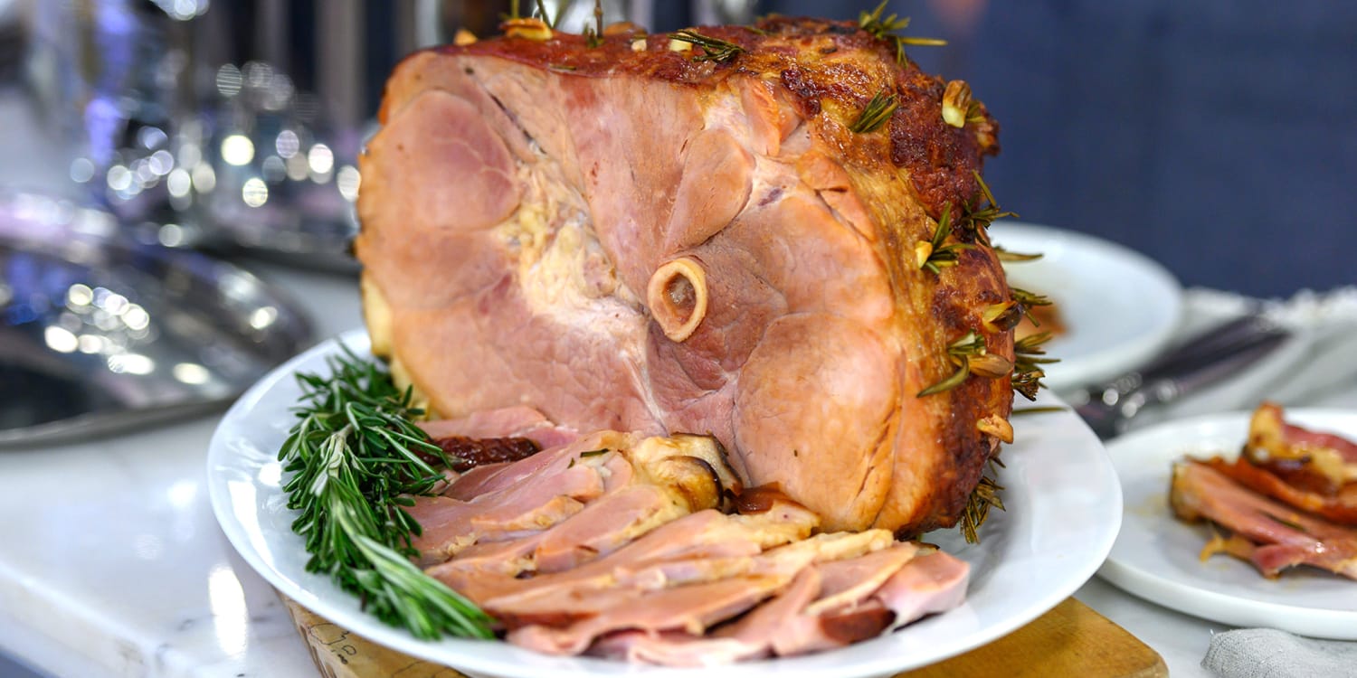 Garlic Rosemary Roasted Ham