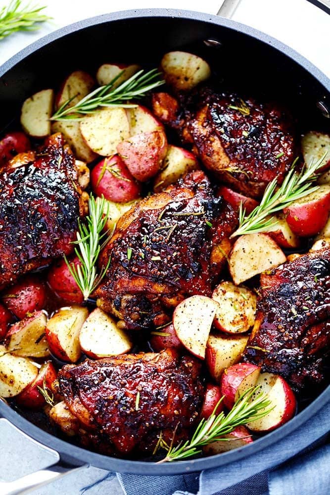 Balsamic Glazed Chicken with Potatoes