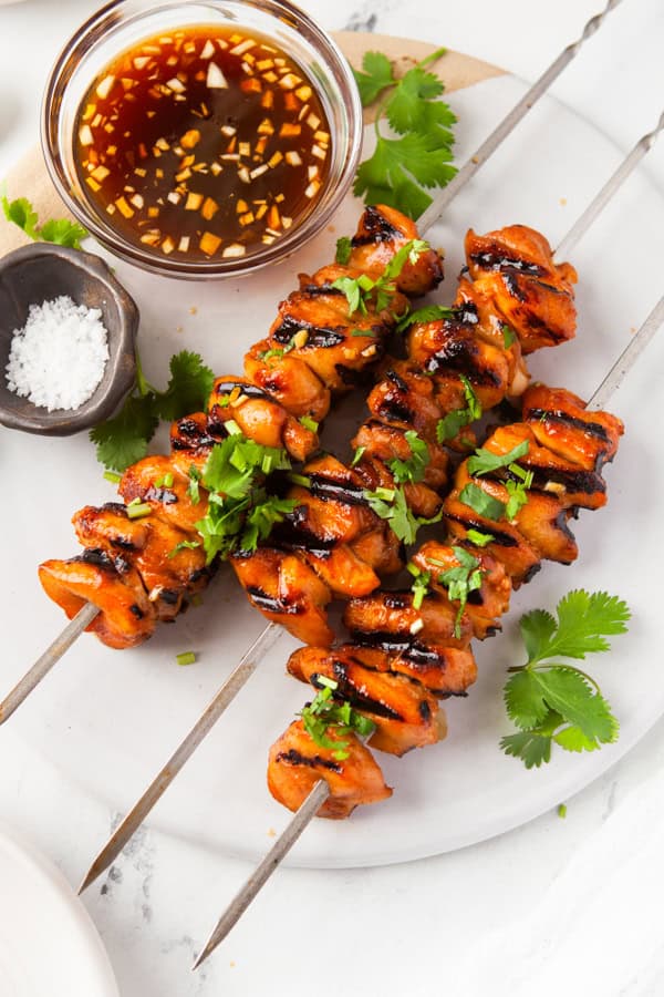 Honey Soy Glazed Chicken Skewers