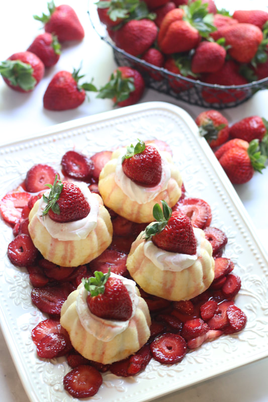 Angel Food Strawberry Bundt Cake