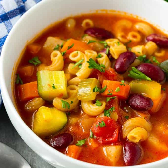 Minestrone with Whole Wheat Pasta