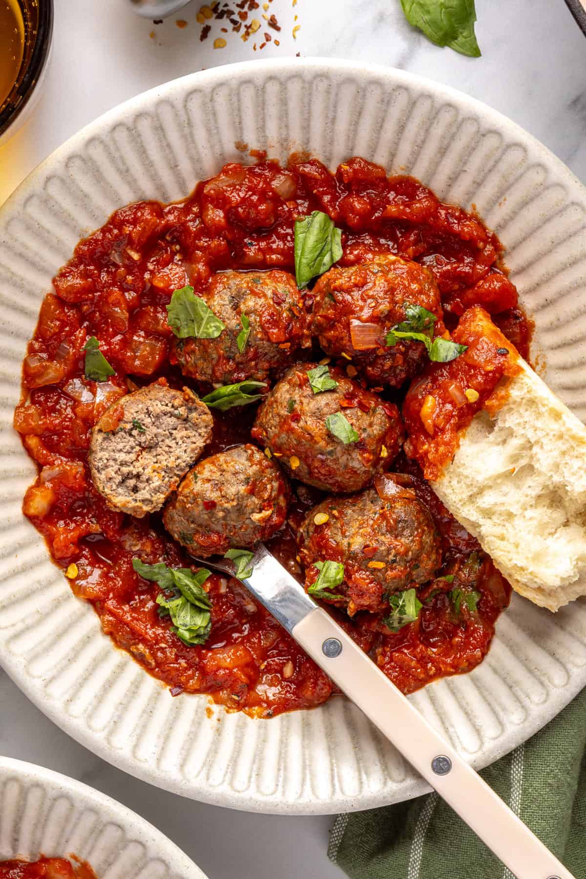Beef Meatballs in Marinara