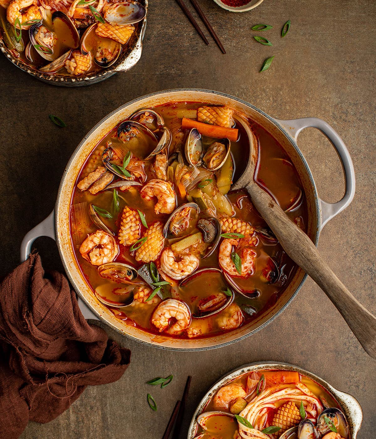 Spicy Squid and Clam Soup