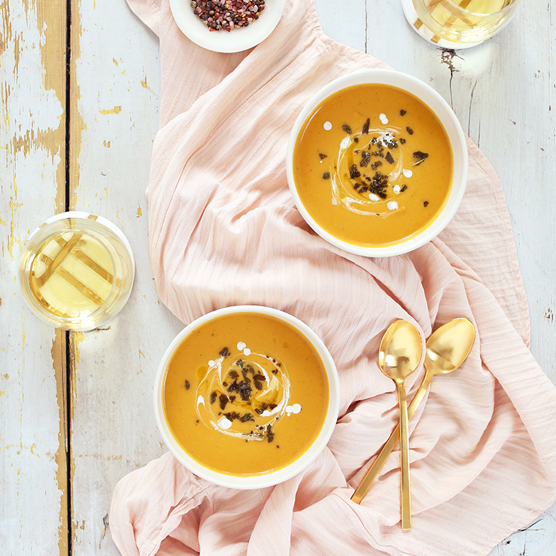 Butternut Squash Soup with Truffle Oil