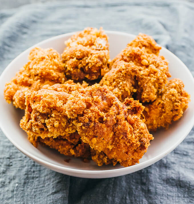 Fried Chicken Thighs with Almond Flour