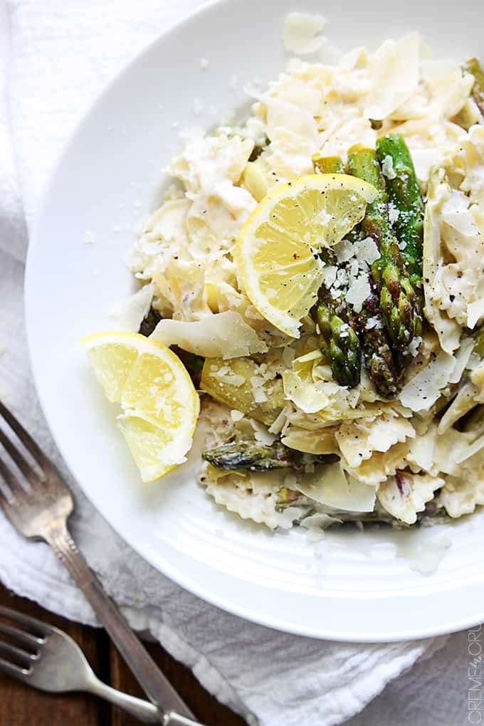 Asparagus Artichoke Cream Pasta
