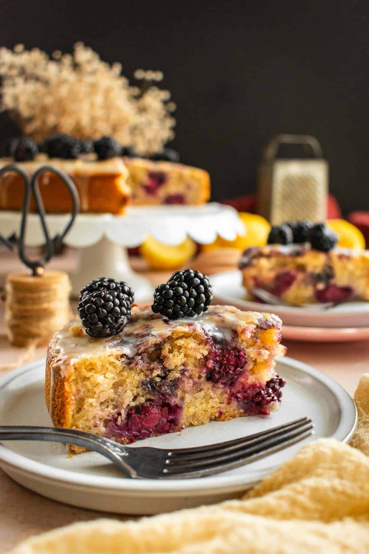 Lemon Blackberry Jam Cake
