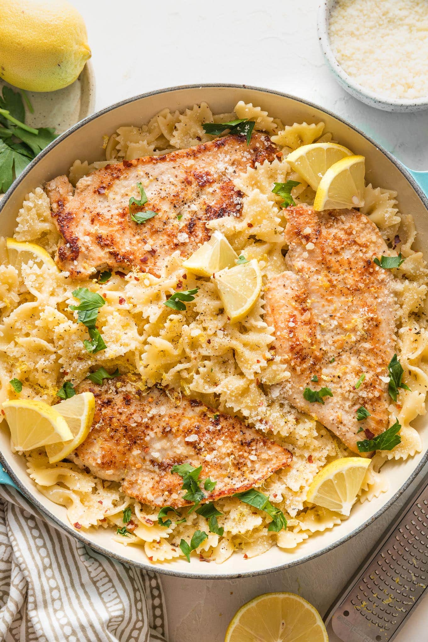 Lemon Herb Chicken Thigh Linguine