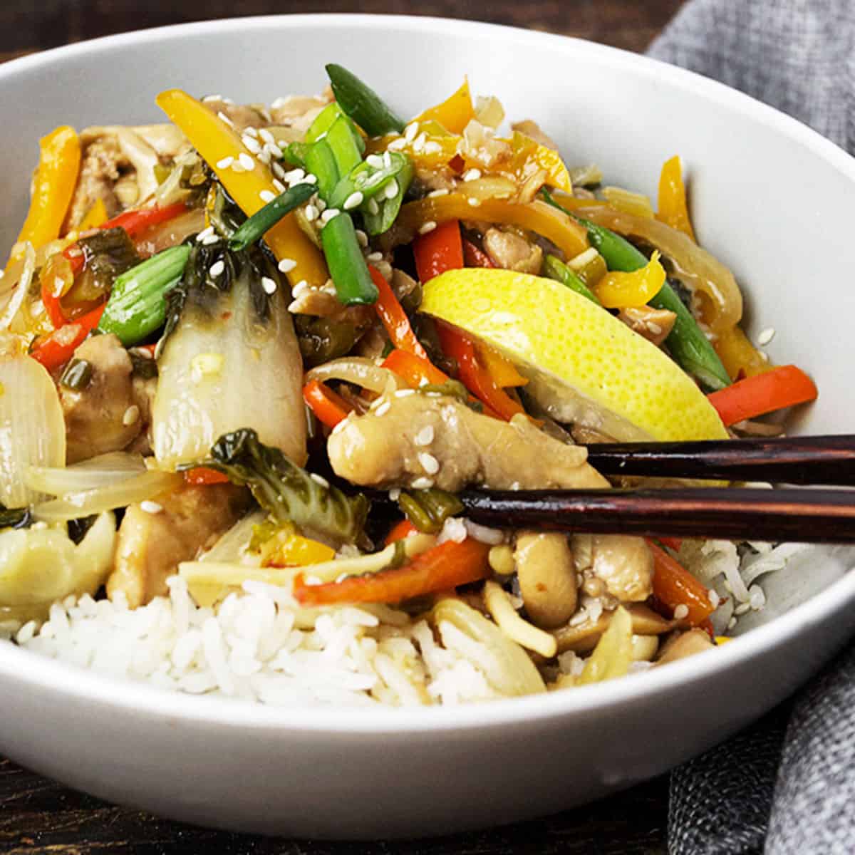 Lemon Pepper Chicken Stir Fry