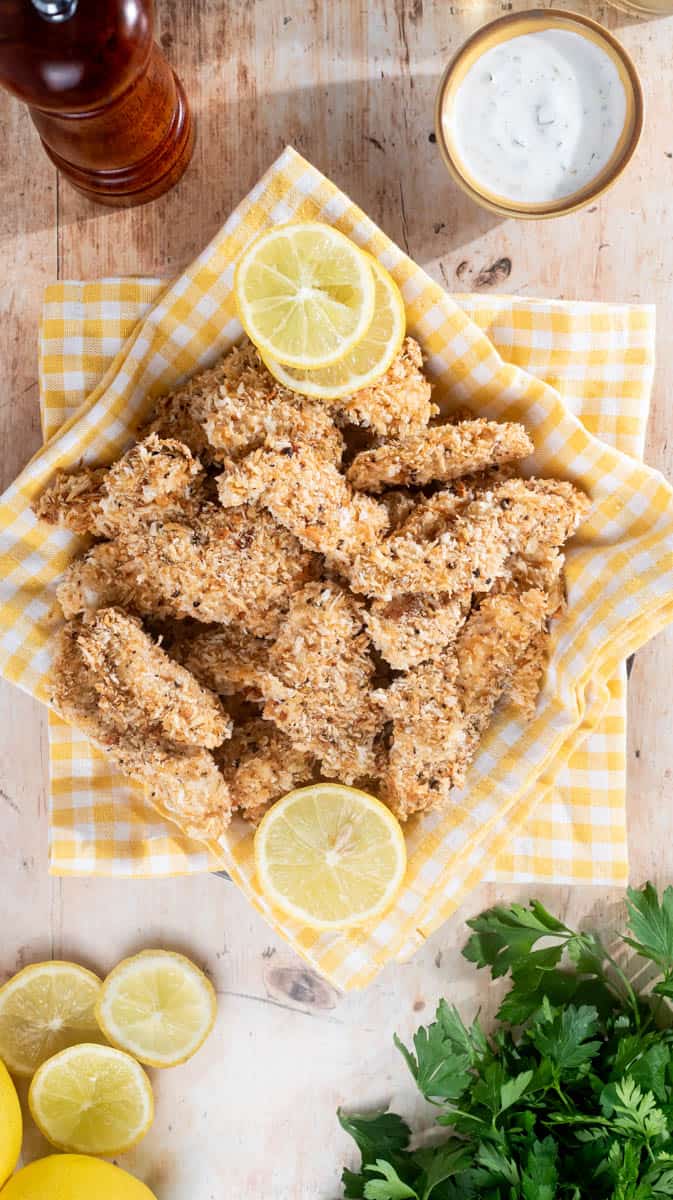 Panko Crusted Lemon Herb