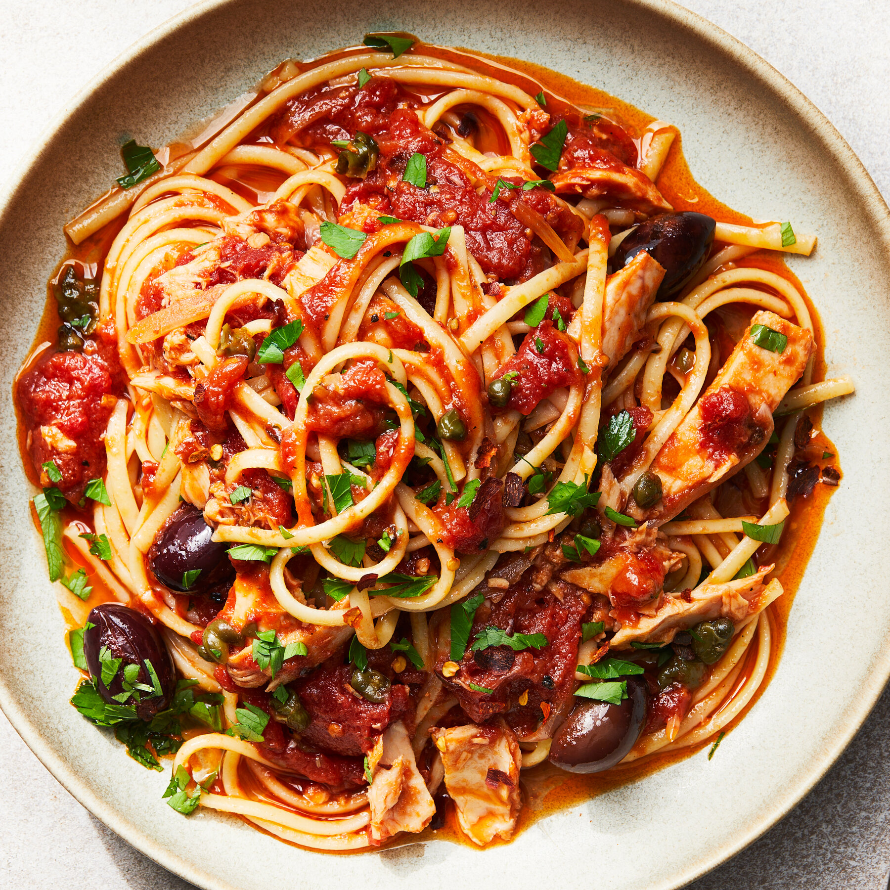 Tuna Puttanesca Pasta
