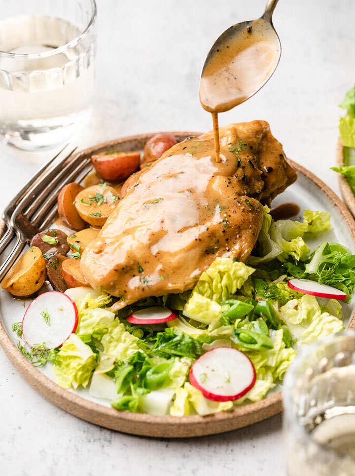 Maple Mustard Chicken Thighs