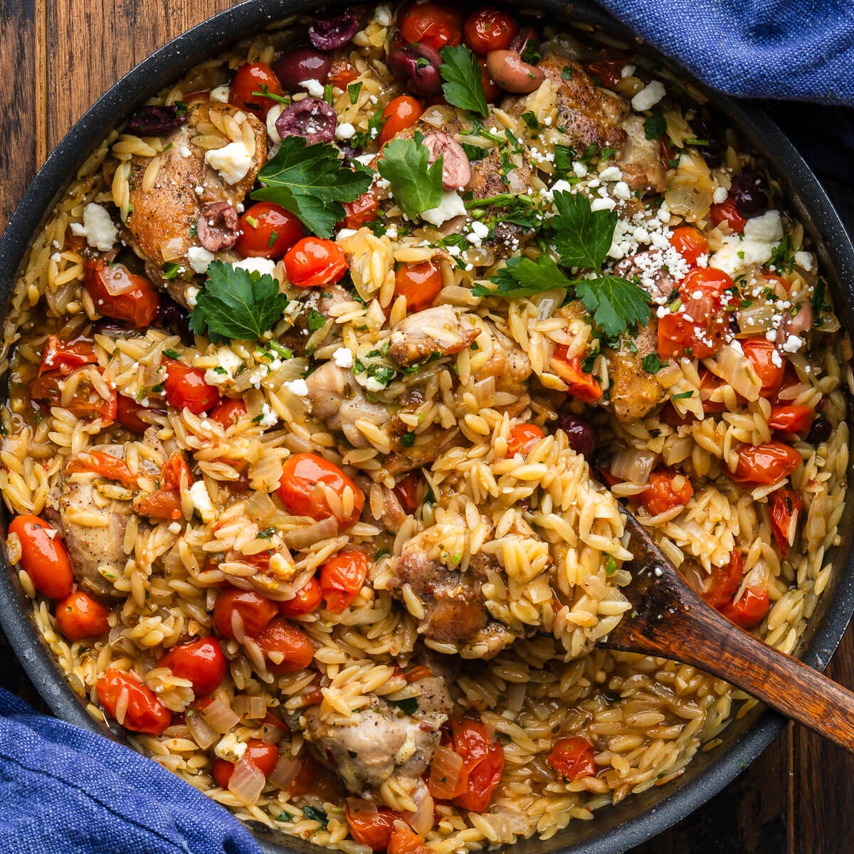 Mediterranean Orzo with Chicken