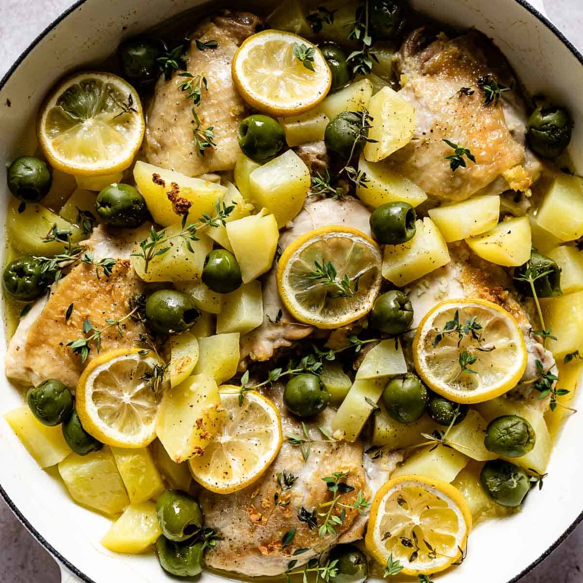 Greek Lemon Chicken with Olives
