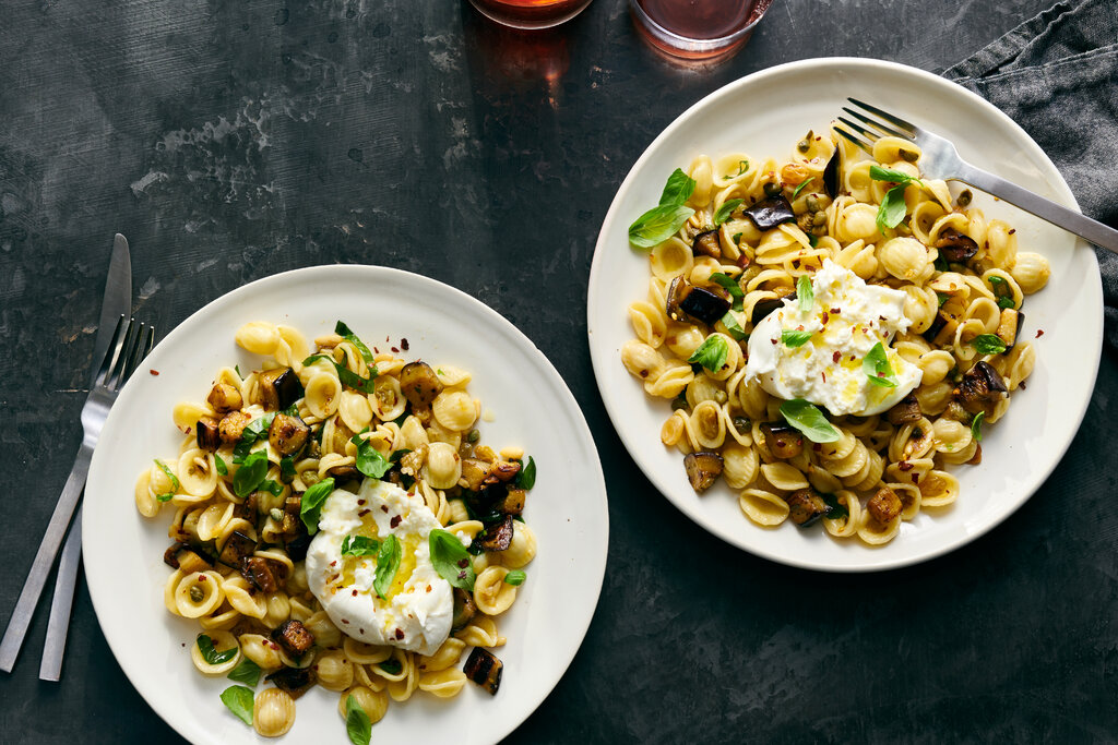 Orecchiette with Eggplant Caponata