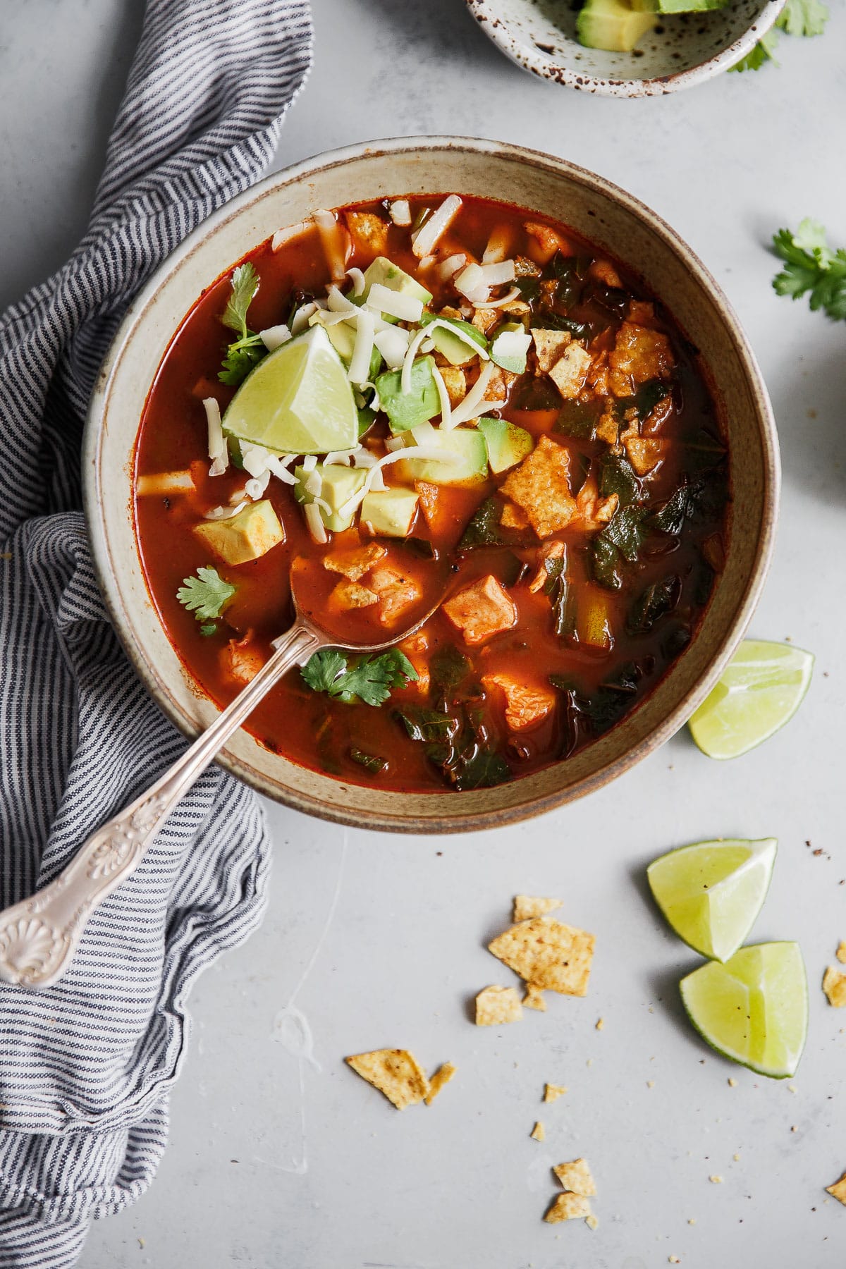 Tortilla Soup with Toppings