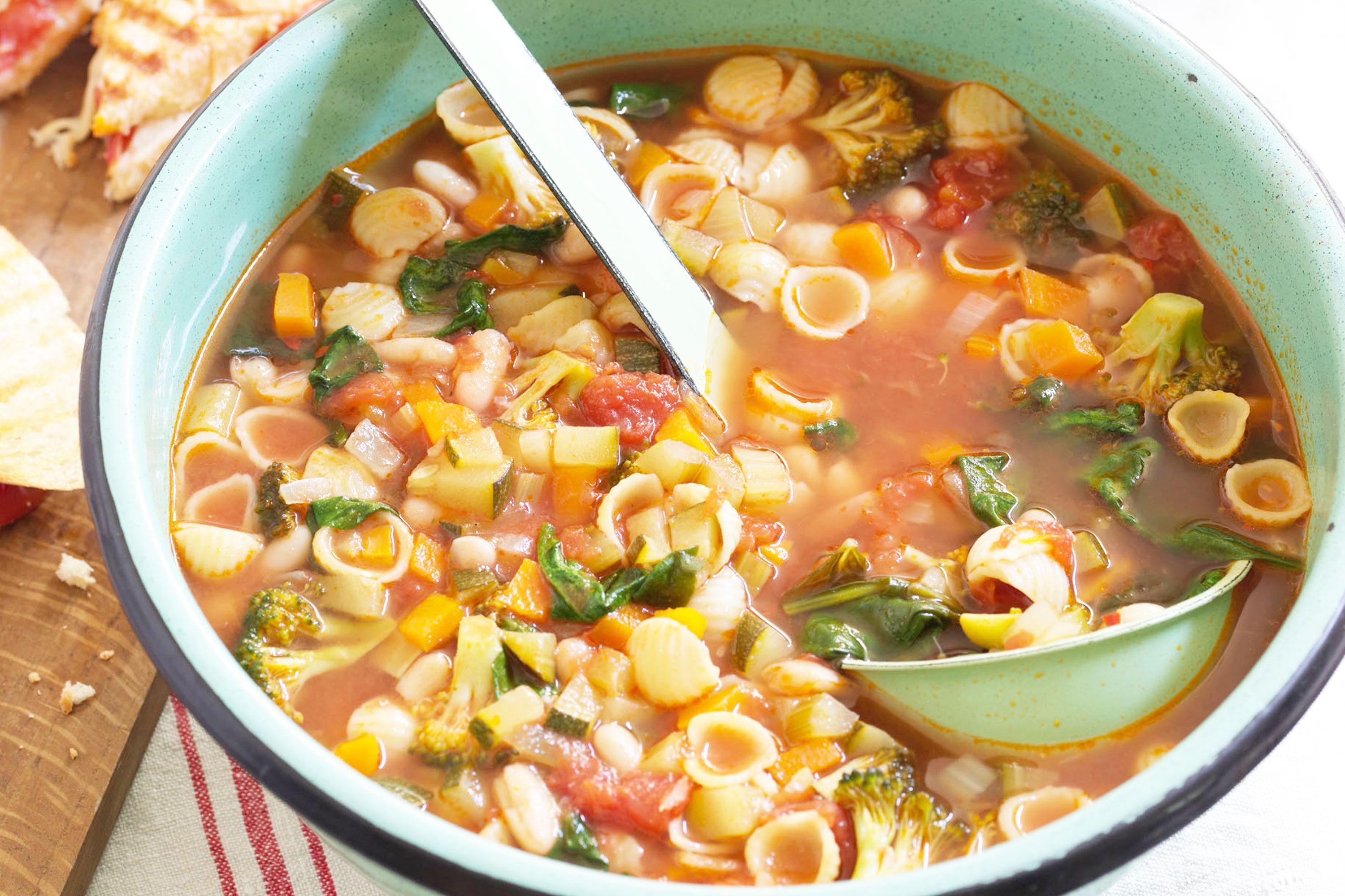 Carrot Tomato Basil Minestrone
